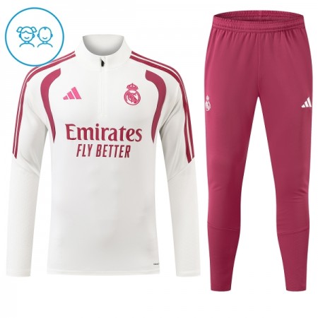 Real Madrid Kind Trainings Sweatshirt Pak 2026-27 Kwart-Zip Witte Real Madrid Kind Trainings Sweatshirt Pak 2026-27 Kwart-Zip Witte