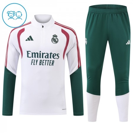 Real Madrid Kind Trainings Sweatshirt Pak 2026-27 Kwart-Zip Witte Real Madrid Kind Trainings Sweatshirt Pak 2026-27 Kwart-Zip Witte