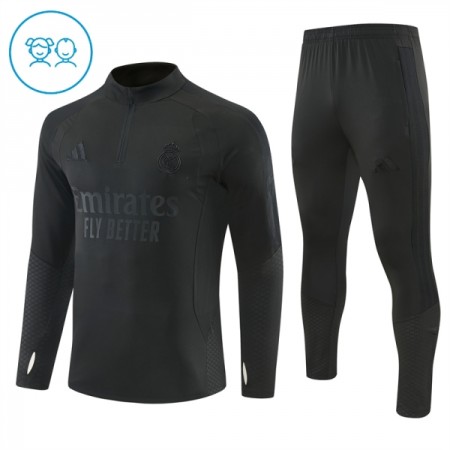 Real Madrid Kind Trainings Sweatshirt Pak 2026-27 Kwart-Zip Zwarte