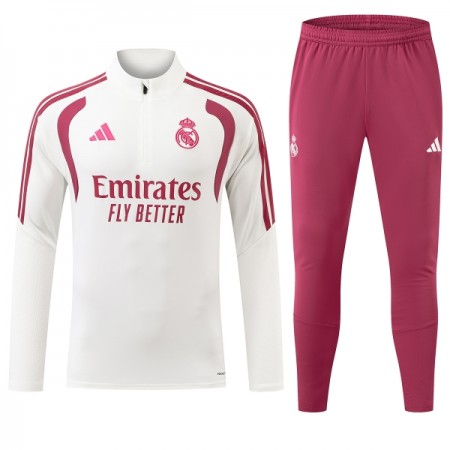 Real Madrid Trainings Sweatshirt Pak 2026-27 Kwart-Zip Witte Real Madrid Trainings Sweatshirt Pak 2026-27 Kwart-Zip Witte
