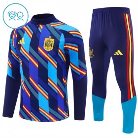 Spanje Kind Trainings Sweatshirt Pak 2026-27 Kwart-Zip Blauwe