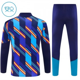 Spanje Kind Trainings Sweatshirt Pak 2026-27 Kwart-Zip Blauwe