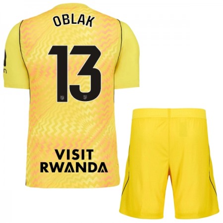Atlético Madrid Oblak 13 Doelman Kind Tenue 2026-27 gele Atlético Madrid Oblak 13 Doelman Kind Tenue 2026-27 gele